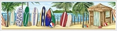 RMK1010BCS Surfs Up Stick On Wallpaper Border 