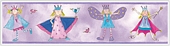 RMK1014BCS Fairy Princess Stick On Wallpaper Border 