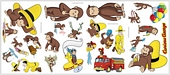 RMK1037SCS Curious George Wall Decals 