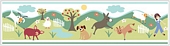 RMK1127BCS Gems Friends Farm Stick On Wallpaper Border 