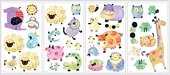 RMK1181SCS Polka Dot Piggy Wall Decals 
