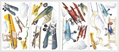 RMK1197SCS Vintage Planes Wall Decals 