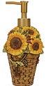 Linda Spivey Sunflowers Decor bathroom lotion soap dispenser