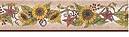 Linda Spivey Sunflowers Decor bathroom wallpaper border