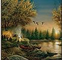 Terry Redlin bathroom shower curtains