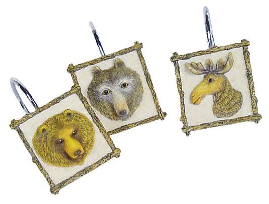 Wildlife  bathroom Shower Curtain Hooks